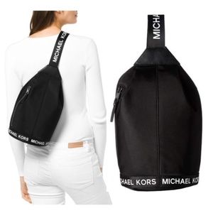 Michael Kors | Black Nylon Sling Pack Backpack Sling Bag NWT